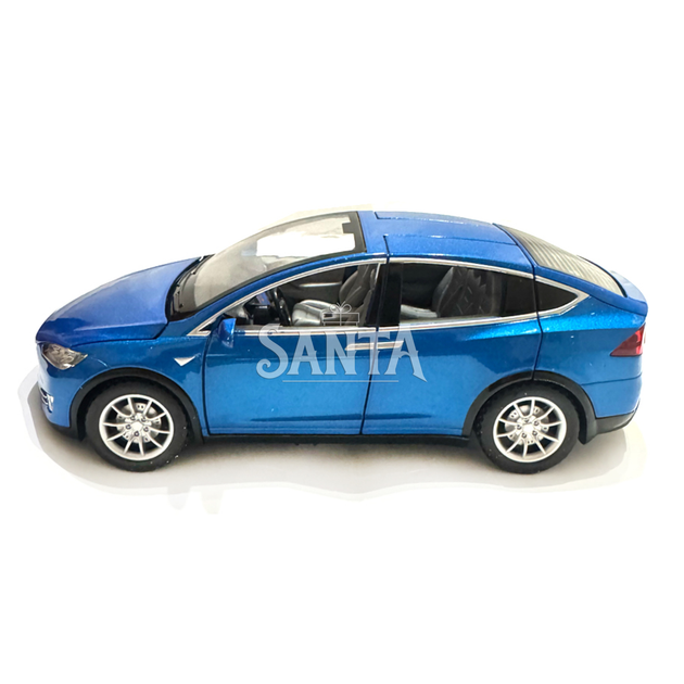 Машина металева Tesla Model 5 Тесла синя 1:22 світло звук відкр двері баг капот 21*8*7см (RS-66012) - зображення 3
