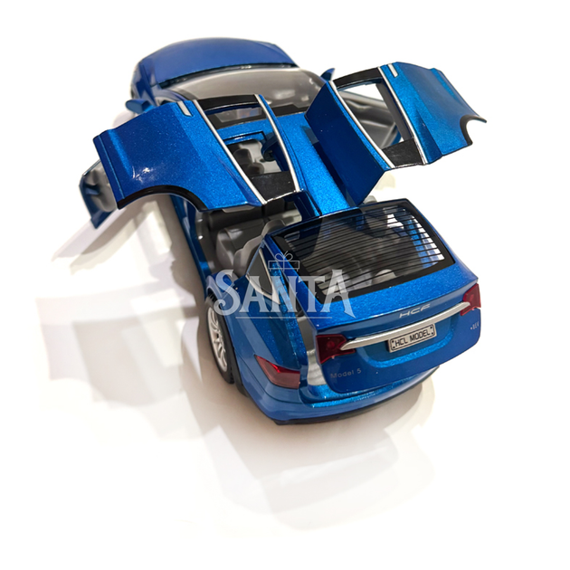 Машина металева Tesla Model 5 Тесла синя 1:22 світло звук відкр двері баг капот 21*8*7см (RS-66012) - зображення 11