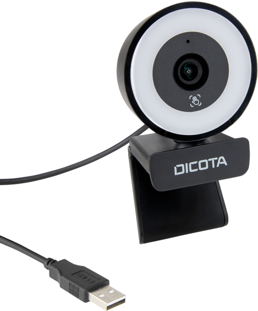 Веб-камера Dicota Ringlight 5MP Black (D32066) - зображення 3