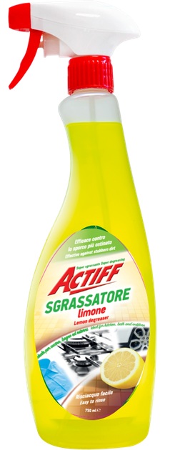 Універсальний очисник ACTIFF SGRASSATORE Limone з ароматом лимону, 750 мл