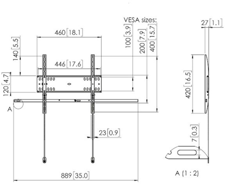 Uchwyt do telewizora Vogels PFW 4500 42-55" Flat (7045000) - obraz 3
