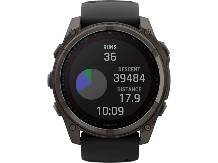 Спортивний годинник Garmin Fenix 8 51mm Solar Sapphire Carbon Gray DLC Titanium w. Black/Pebble Gray S. Band (010-02907-10/11) - Фото 4 Спортивний годинник Garmin Fenix 8 51mm Solar Sapphire Carbon Gray DLC Titanium w. Black/Pebble Gray S. Band (010-02907-10/11) - изображение 4