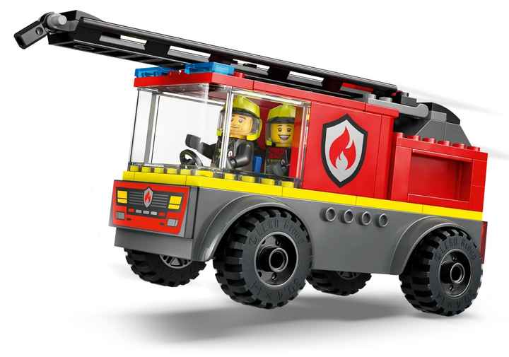 Zestaw klocków LEGO City Wóz strażacki z drabiną 82 elementy (60463) - obraz 2