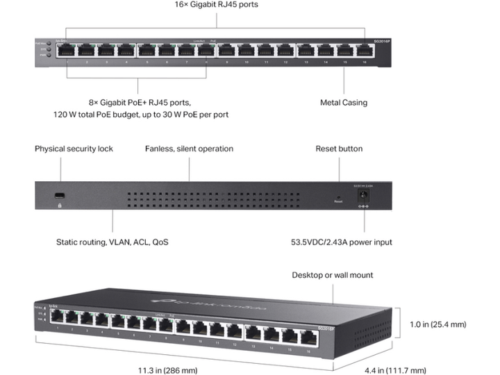 Комутатор TP-LINK TL-SG2016P - изображение 3