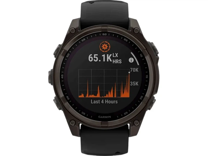 Спортивний годинник Garmin Fenix 8 47mm Solar Sapphire Carbon Gray DLC Titanium w. Black/Pebble Gray S. Band (010-02906-10/11) - изображение 3