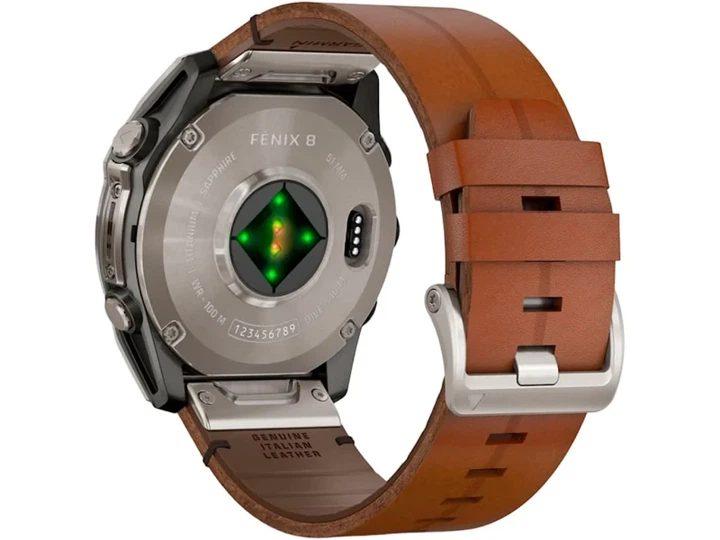 Спортивний годинник Garmin Fenix 8 51mm AMOLED Sapphire Carbon grey DLC w. Chestnut Leather Band (010-02905-40) - Фото 5 Спортивний годинник Garmin Fenix 8 51mm AMOLED Sapphire Carbon grey DLC w. Chestnut Leather Band (010-02905-40) - изображение 5