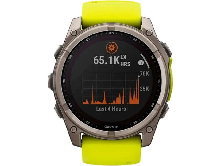 Спортивний годинник Garmin Fenix 8 47mm Solar Sapphire Titanium w. Amp Yellow/Graphite Silicone Band (010-02906-20/21) - изображение 3