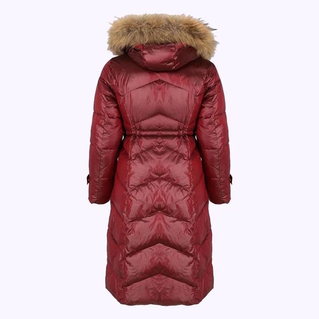 Пуховик зимовий довгий жіночий PERSO BLH220032FR 3XL Винний (5908312938835) - зображення 8