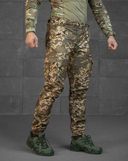 Тактичні чоловічі штани SoftShell на флісі 2XL піксель (89436) - зображення 2