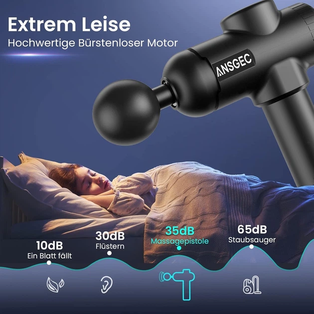 Ручний перкусійний масажер ANSGEC Massage Gun MG-3 30-швидкісний