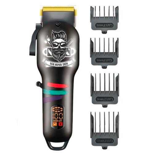 Аккумуляторная машинка для стрижки VGR V-699 , 4 насадки, LED дисплей, черная - изображение 3