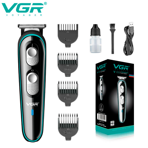 Триммер аккумуляторный VGR V-055 с регулятором высоты, 4 насадки - изображение 2
