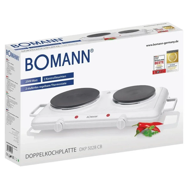 Електроплита Bomann DKP 5028 CB 2500 Вт Плита електрична - Фото 6 Електроплита Bomann DKP 5028 CB 2500 Вт Плита електрична - зображення 6