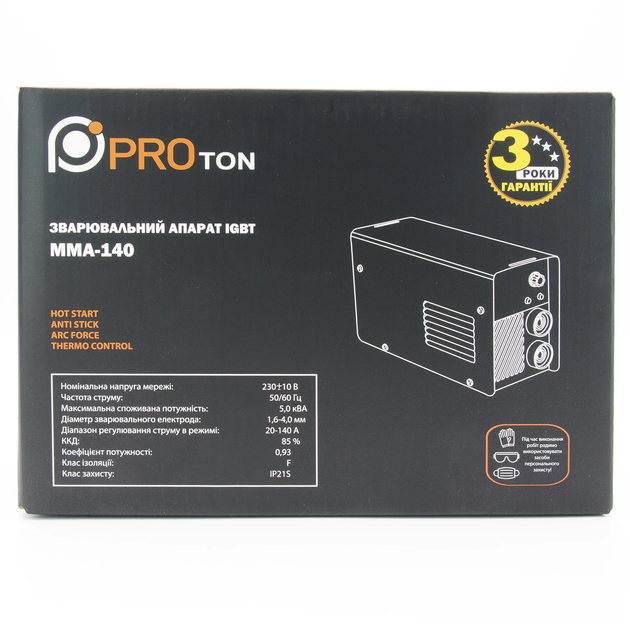 Зварювальний апарат PROton IGBT MMA-140 - зображення 6