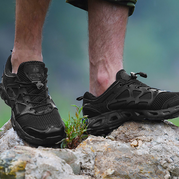 Кроссовки тактически Han-Wild Outdoor Upstream Shoes Black 40 спецобувь военные армейские - изображение 2