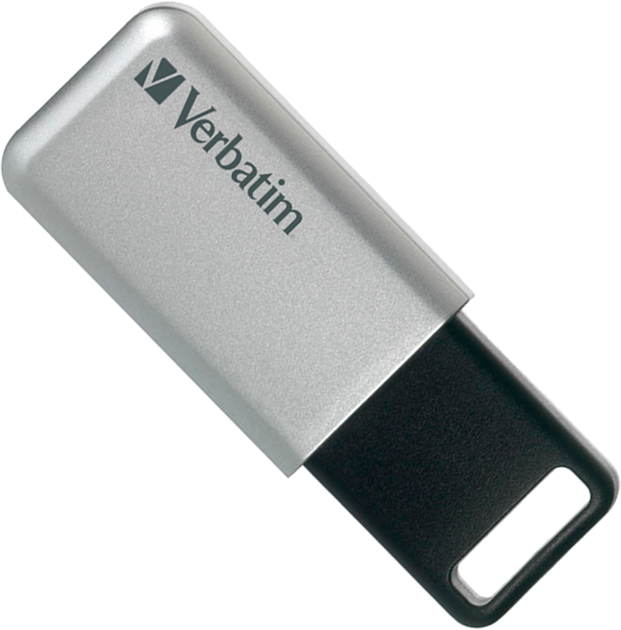 Флеш память USB Verbatim Secure Pro 16GB USB 3.2 Gen1 Silver/Black (98664) - Фото 1 Флеш память USB Verbatim Secure Pro 16GB USB 3.2 Gen1 Silver/Black (98664) - изображение 1