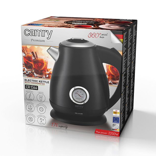 Чайник з таймером Camry CR 1344 black - изображение 13