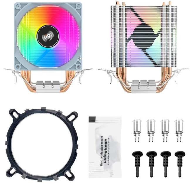 Кулер для процесора Aigo ICE400SE ( LGA1156/1155/1151/1150/775/1700/AM5/AM4/Am3+/AM3/AM2+/AM2 (ICE400SE) - изображение 2