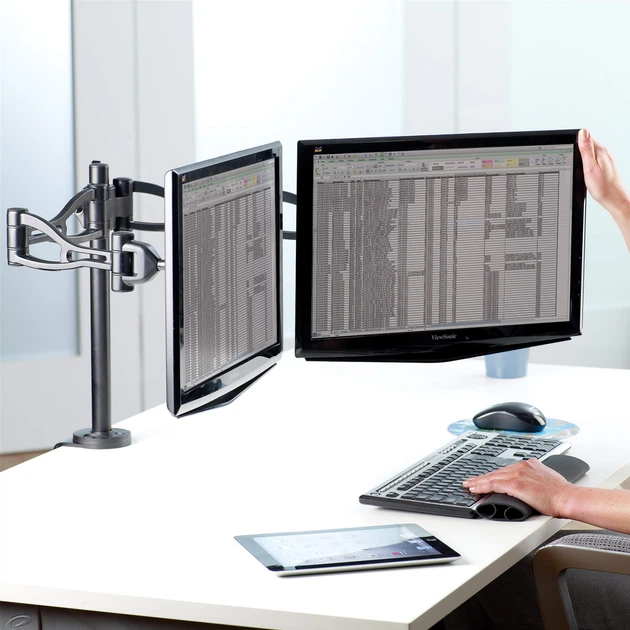 Uchwyt biurkowy do monitora Fellowes Vista Dual Monitor Arm 10-26" Black (8041701) - obraz 4