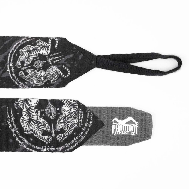 Бинти для боксу Phantom Muay Thai Black 400cm. (4м.) - изображение 2