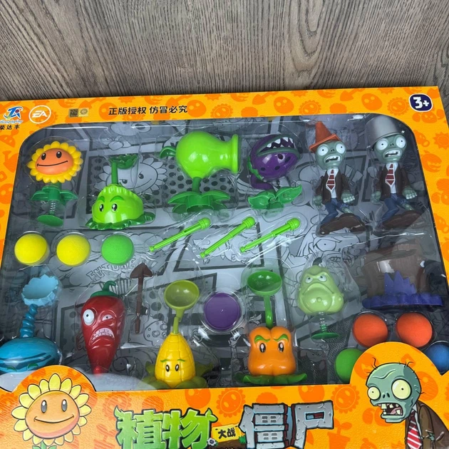 Большой детский набор фигурок Plants vs Zombie фигурки Растения