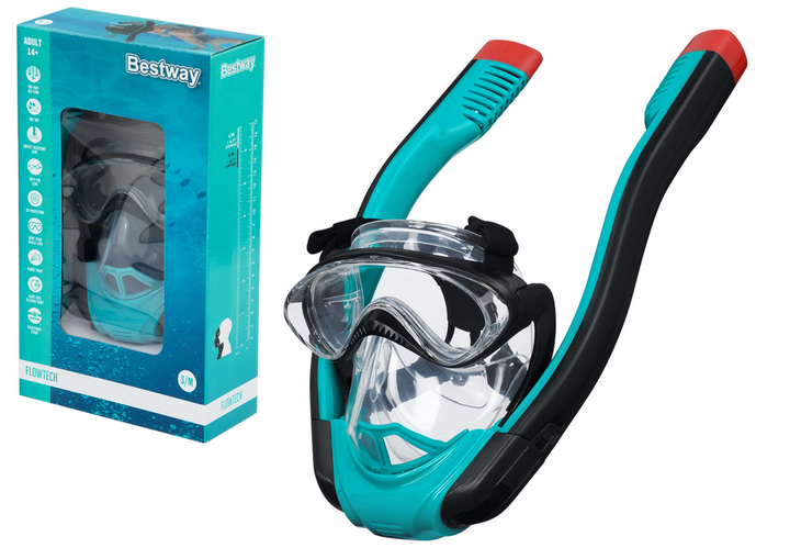 Повнолицева маска Bestway Flowtech S/M Blue (6941607331286) - зображення 7