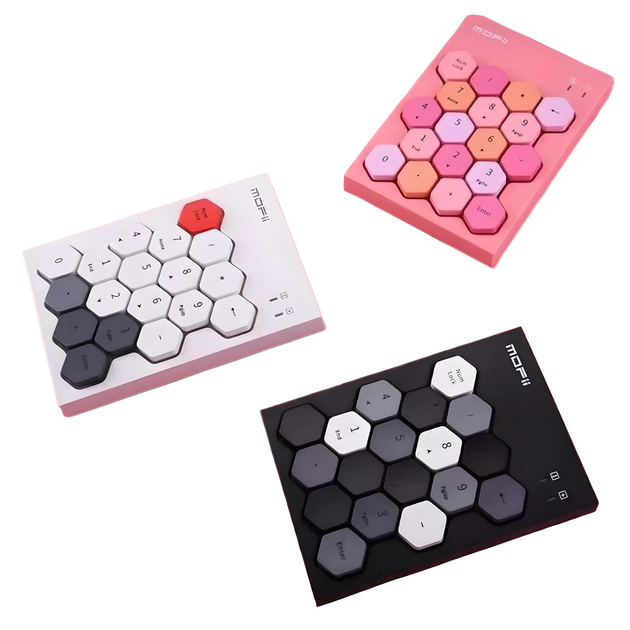 Numpad клавіатура MOFII SK-660AGC цифрова бездротова USB 2.4G, біла - зображення 5