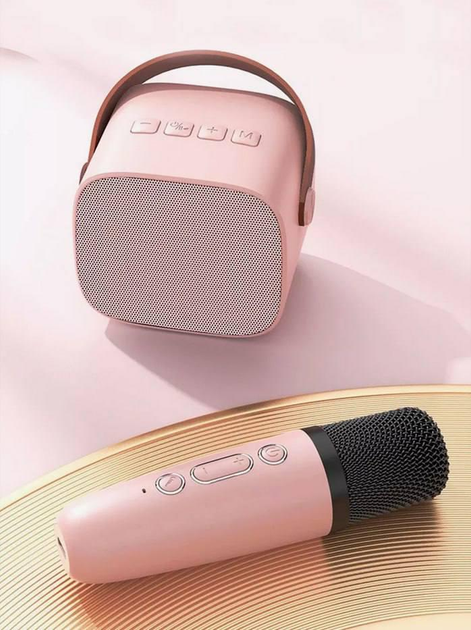 Дитячий нічник караоке мікрофон Magic Karaoke K12 і планшетом у комплекті рожевий - зображення 3