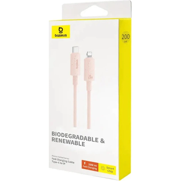 Кабель Baseus Habitat Series Fast Charging Cable TypeC to iP 20W 2m Wheat Pink (P10360201421-01) - зображення 5