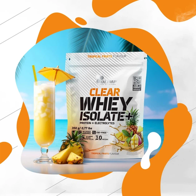 Протеїн Olimp Clear Whey Isolate+ 350 г, тропічні фрукти - зображення 3