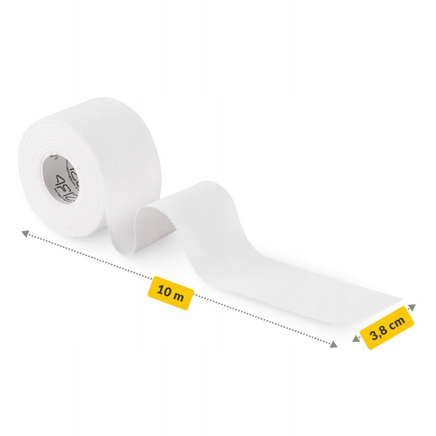 Лента кинезиологическая Rigid Tape 4FIZJO P-5905973400817 White 3.8 см x 10 м, кинезио тейп - изображение 2