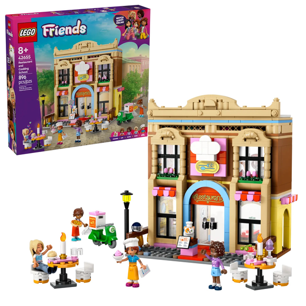 Zestaw klocków LEGO Friends Restauracja i szkoła gotowania 896 elementów (42655) - obraz 2