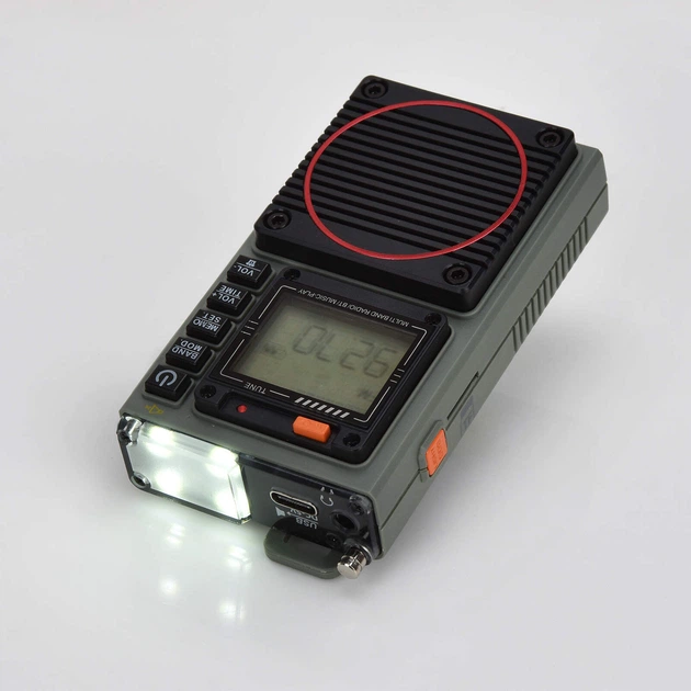 Портативный радиоприёмник с аккумулятором HanRongDa Радио FM AM SW VHF WB / APP / LED-дисплей / MP3 / TF / Bluetooth / фонарь - изображение 12