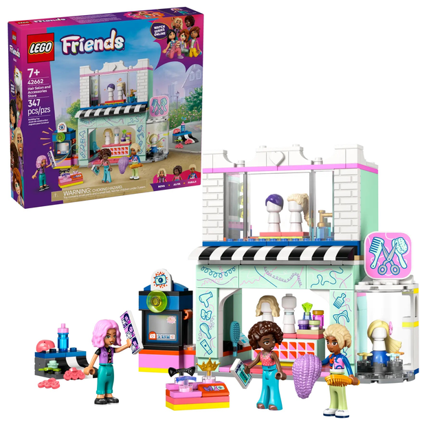 Zestaw klocków LEGO Friends Salon fryzjerski i sklep z ozdobami 347 elementów (42662) - obraz 2