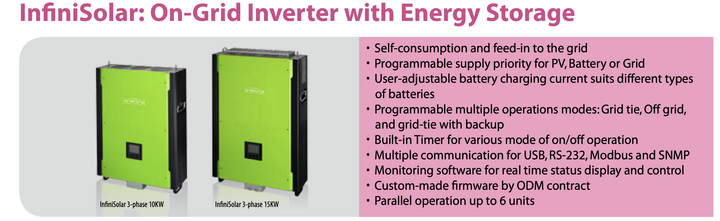 Гібридний інвертор InfiniSolar 10KW PAR-B - зображення 3