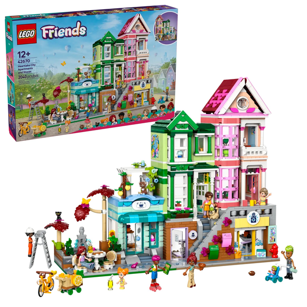 Zestaw klocków LEGO Friends Mieszkania i sklepy w mieście Heartlake 2040 elementów (42670) - obraz 2