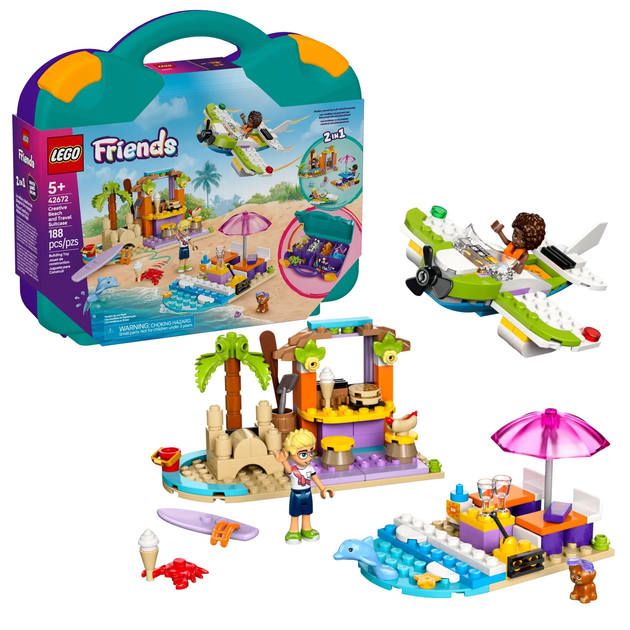 Zestaw klocków LEGO Friends Kreatywna walizka plażowa 188 elementów (42672) - obraz 2