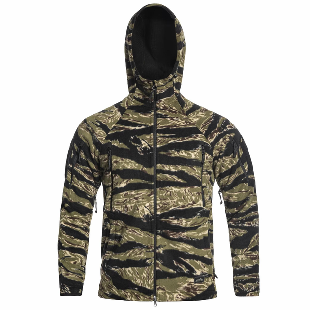 Тактическая флисовая кофта Helikon Patriot Mk2 Hybrid Fleece с капюшоном tiger stripe M - изображение 1