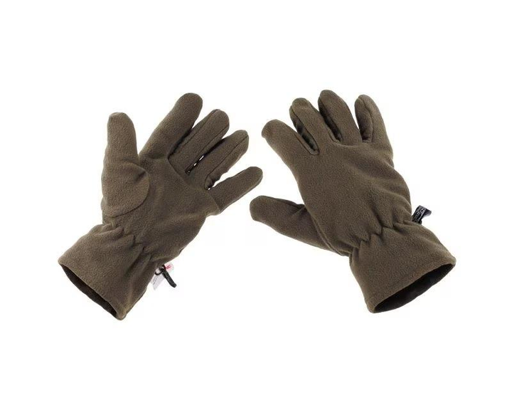 Перчатки флисовые MFH Thinsulate Fleece Gloves оливковые 2XL - изображение 2