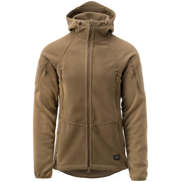 Тактическая флисовая кофта Helikon Patriot Mk2 Hybrid Fleece с капюшоном coyote койот M - изображение 1