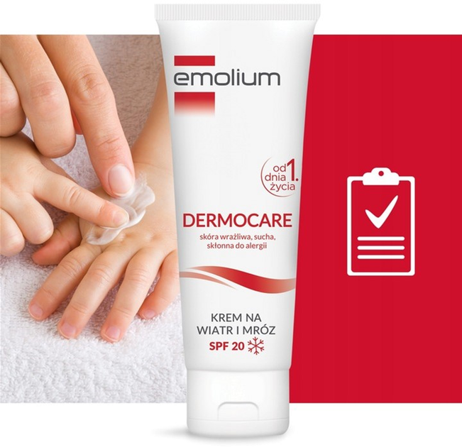 Крем для обличчя з SPF захистом Emolium Dermocare від вітру і морозу захисний 75 мл (5902502331611) - зображення 4
