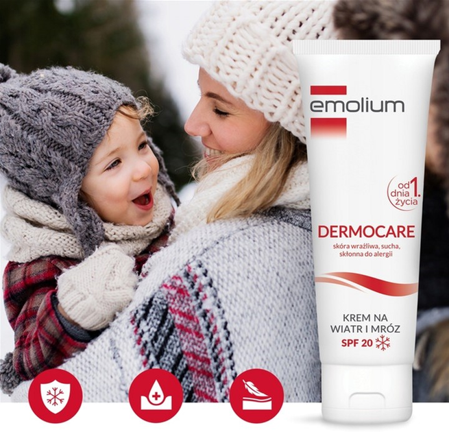 Крем для обличчя з SPF захистом Emolium Dermocare від вітру і морозу захисний 75 мл (5902502331611) - зображення 5