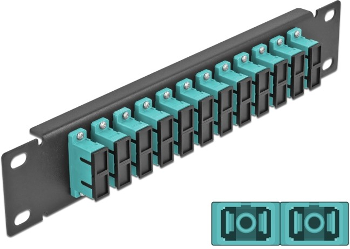 Patch panel Delock 10" 1U 12 porty SC Duplex (4043619667741) - obraz 1