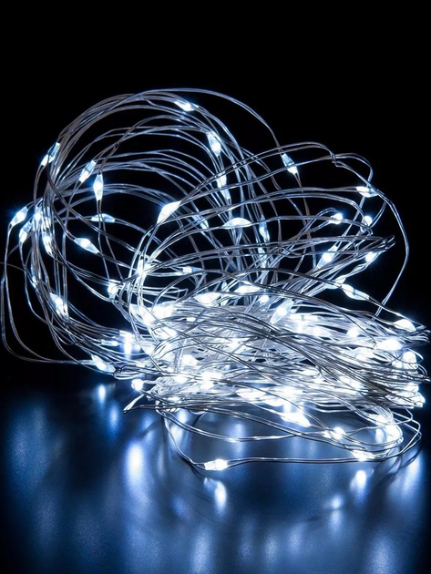 Гирлянда медная проволока (Капля росы) Xmas 30 Led 3м от батареек/USB ...