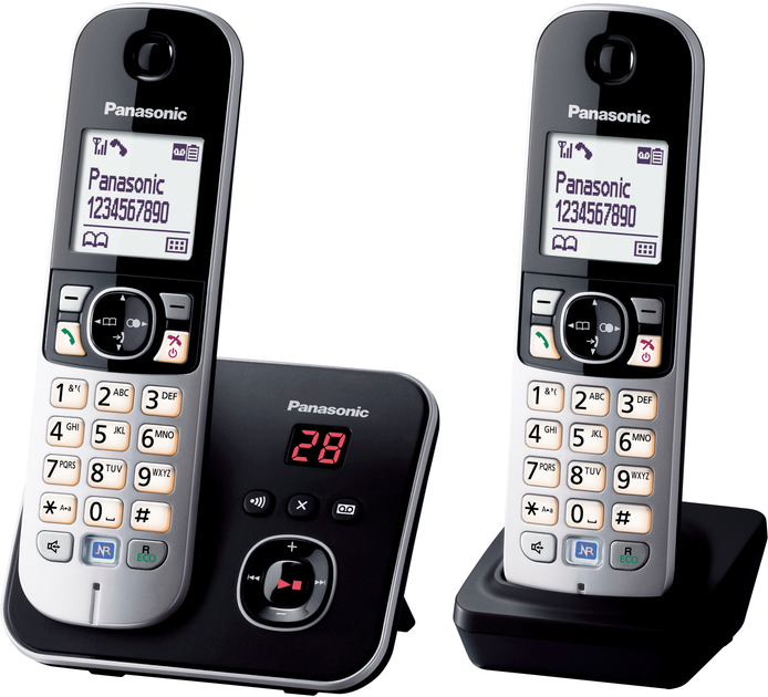 Телефон стационарный Panasonic Duo Black (KX-TG6822GB) – фото, отзывы ...