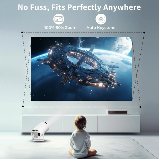 Проектор VHG HY300, Android 12, 4K, Full HD 1080P, White - изображение 6