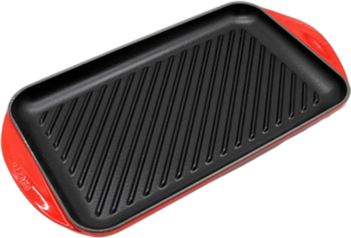 Patelnia grillowa LeCreuset Extra Large prostokątna czarno-czerwona (0024147233183) - obraz 2