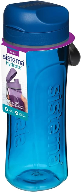 Пляшка для води Sistema Tritan Swift 600 ml Синя (5744001131459) - зображення 2