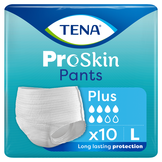 Pieluchomajtki dla dorosłych Tena Pants ProSkin Plus L 10 szt (7322542143629) - obraz 1