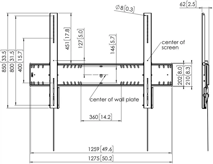 Настінне кріплення для телевізора Vogels PFW 6910 80-120" Black (7369100) - зображення 8